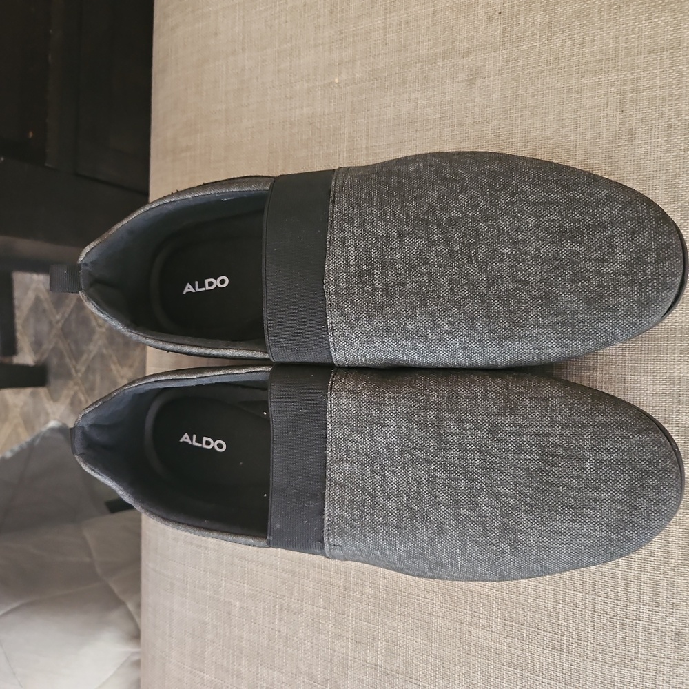 Aldo charcoal gray casual slip-on, size 13